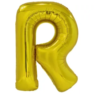 Amscan Fóliový balónik písmeno R 86 cm zlatý #5715605