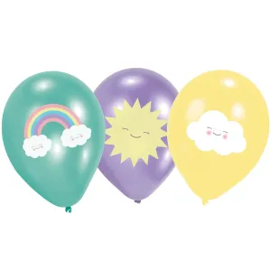 Amscan Latexové balóniky - Dúha a obláčik 6 ks #5935763