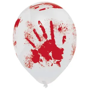 Amscan Sada latexových balónov - Krvavé odtlačky 6 ks #6415514