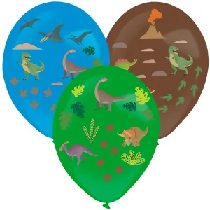 Amscan Sada latexových balónov s nálepkami - Dinosaurus 3 ks #5935826