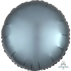 BALÓNIK fóliový Kruh saténový oceľovo modrý 43cm
