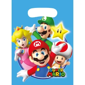 Amscan Darčekové tašky Super Mario 8 ks #5716504