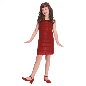 Amscan Detský kostým - Charleston červený Veľkosť - deti: 8 - 10 rokov #5716105