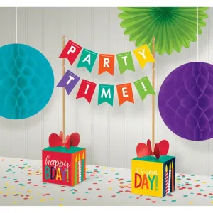Amscan Dekorácia na stôl Happy Birthday - dúhová #5716167