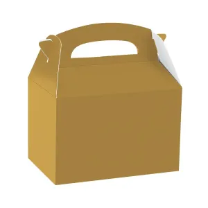 Amscan Papierový párty box - zlatý #5654423