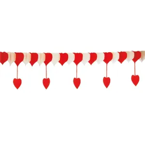 Girlanda Srdce bielo-červená 4 m