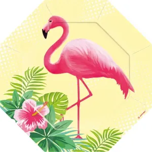 TANIERIKY papierové Flamingo Paradise 18,5cm 6ks