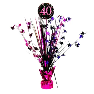 Amscan Dekorácia na oslavu - trblietavé 40. narodeniny (ružová) #5715727