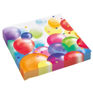 Amscan Servítky - Pastelové balóny 33 x 33 cm #5716063
