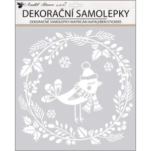 Anděl Samolepka vtáčik s glitrami 31 x 38 cm