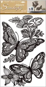 Nálepky Motýle mandala 59x33cm