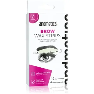 Andmetics Depilačné voskové prúžky na obočie pre ženy (Brow Wax Strips For Women)