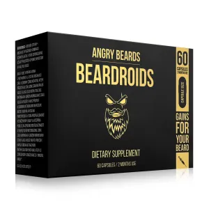 Angry Beards Vitamíny na podporu rastu brady Beardoids (Dietary Supplement) 60 kapsúl