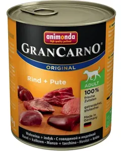 Animonda GRANCARNO® dog adult hovädzie a morka 6 x 800g konzerva