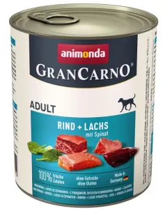 Animonda GRANCARNO® dog adult hovädzie, losos, špenát 6 x 800g konzerva