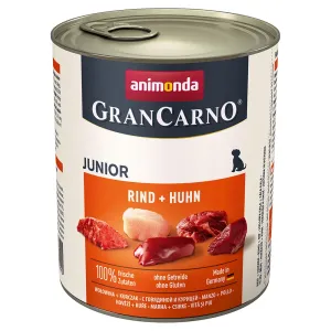 animonda GranCarno Original Junior 6 x 800 g - hovädzie & kuracie