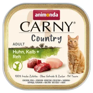 Výhodné balenie animonda Carny Country Adult 64 x 100 g - kuracie, teľacie a srnčie mäso