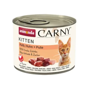 Animonda CARNY® cat Kitten teľacie, kuracie mäso a morka konzervy pre mačiatka 12x200g
