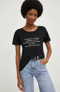 Bavlnené tričko Answear Lab čierna farba, #8675618