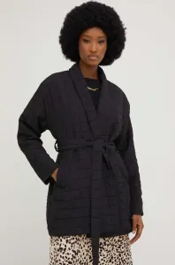 Bunda Answear Lab dámska, čierna farba, prechodná, oversize