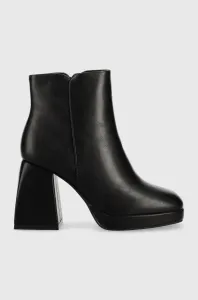 Členkové topánky Answear Lab dámske, čierna farba, na podpätku, jemne zateplené #8368470
