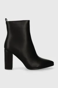 Členkové topánky Answear Lab dámske, čierna farba, na podpätku, jemne zateplené #8763733
