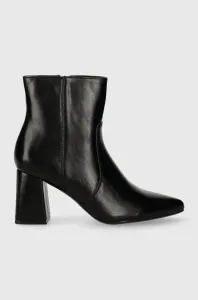 Členkové topánky Answear Lab dámske, čierna farba, na podpätku, jemne zateplené #8763734
