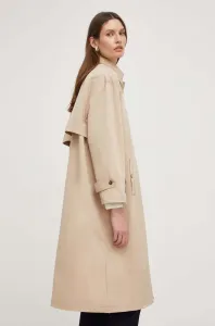 Kabát Answear Lab dámsky, béžová farba, prechodný, oversize #9081093