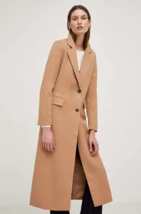 Kabát Answear Lab dámsky, hnedá farba, prechodný #8753304