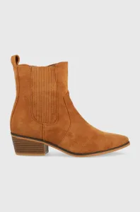 Kovbojské topánky Answear Lab dámske, hnedá farba, na podpätku #4247330