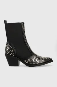 Kovbojské topánky Answear Lab X limitovaná kolekcia NO SHAME dámske, čierna farba, na podpätku, #8675600
