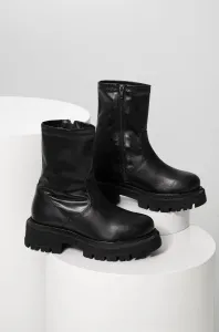 Kožené členkové topánky Answear Lab dámske, čierna farba, na platforme, #8489704