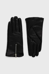 Kožené rukavice Answear Lab dámske, čierna farba #2586608