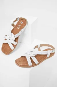 Kožené sandále Answear Lab Dámske, biela farba #8918969
