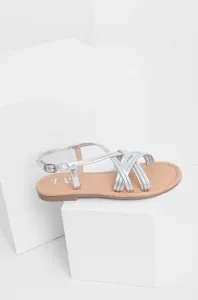 Kožené sandále Answear Lab dámske, strieborná farba #7525623