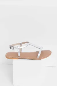 Kožené sandále Answear Lab dámske, strieborná farba #7525628