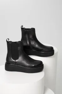 Kožené topánky chelsea Answear Lab dámske, čierna farba, na platforme, #5578641