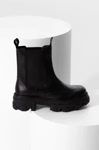 Kožené topánky chelsea Answear Lab dámske, čierna farba, na platforme, #9187482