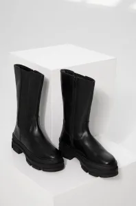 Kožené topánky chelsea Answear Lab dámske, čierna farba, na platforme, #8202242