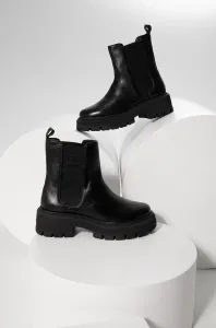 Kožené topánky chelsea Answear Lab dámske, čierna farba, na platforme, #7398402