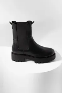 Kožené topánky chelsea Answear Lab dámske, čierna farba, na platforme, #4913585