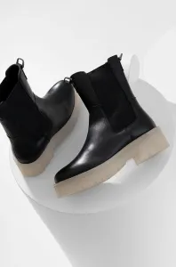 Kožené topánky chelsea Answear Lab dámske, čierna farba, na platforme, #279959