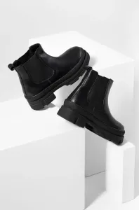 Kožené topánky chelsea Answear Lab dámske, čierna farba, na platforme, #8444152