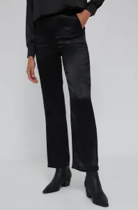 Nohavice Answear Lab dámske, čierna farba, široké, vysoký pás #8700807