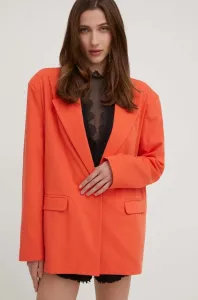Sako Answear Lab oranžová farba, jednoradová, jednofarebná #8633690