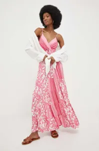 Šaty Answear Lab ružová farba, maxi, áčkový strih #8678807