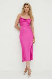 Šaty Answear Lab ružová farba, midi, priliehavé #8737793