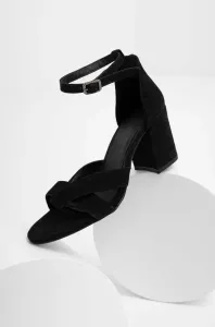 Semišové sandále Answear Lab čierna farba #8182723