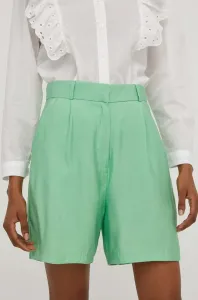 Šortky Answear Lab dámske, zelená farba, jednofarebné, vysoký pás #8699166