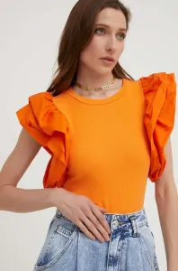 Tričko Answear Lab dámske, oranžová farba #8657685
